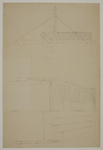 216745 Plattegrond en aanzicht van het ontwerp voor een nieuwe brug (Wittevrouwenbrug) over de Stadsbuitengracht te Utrecht.